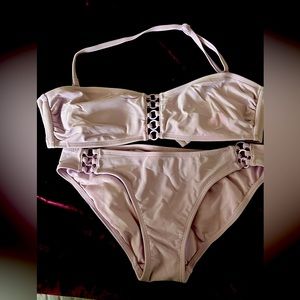 Light purple bathing suit.